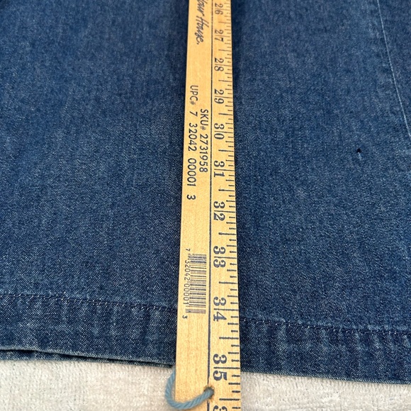 Dark blue denim maxi jeans skirt. Original TY Wear. Sz14. Straight. Modest. Soft - Picture 2 of 8